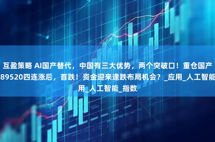互盈策略 AI国产替代，中国有三大优势，两个突破口！重仓国产AI的589520四连涨后，首跌！资金迎来逢跌布局机会？_应用_人工智能_指数